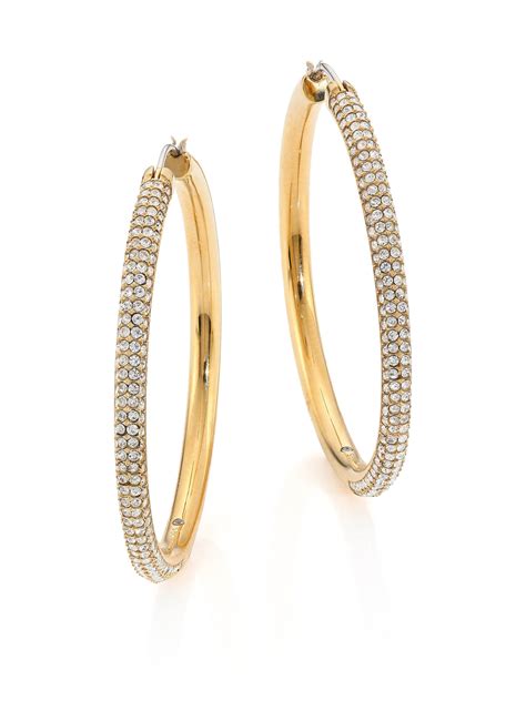 michael kors gold hoop earrings|michael kors earrings clearance.